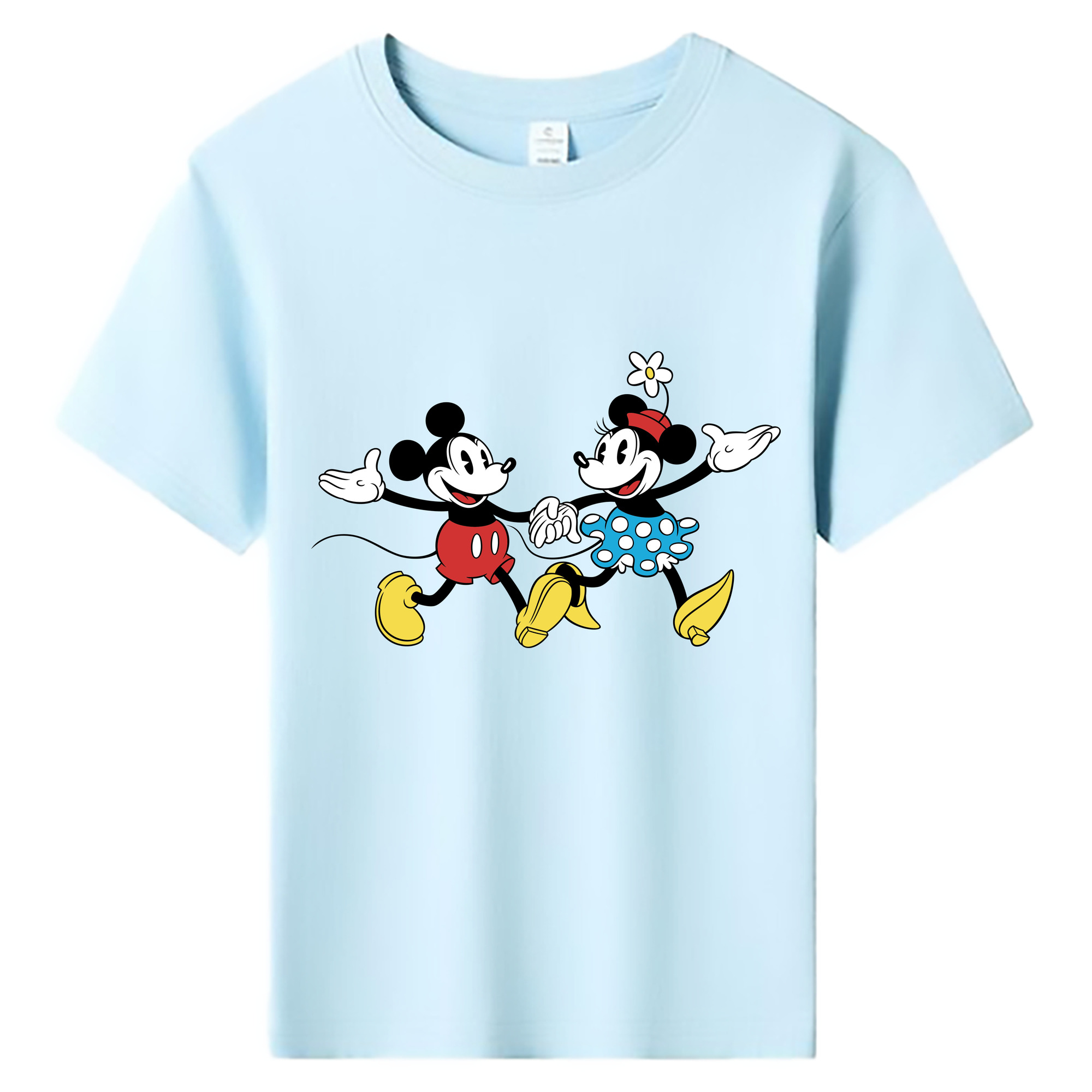 ミッキーマウス Mickey Mouse 綿100％キッズTシャツ（フロントプリント）